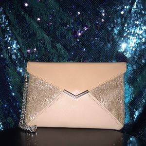 Cream/Tan sparkly Express Wristlet Brand New
